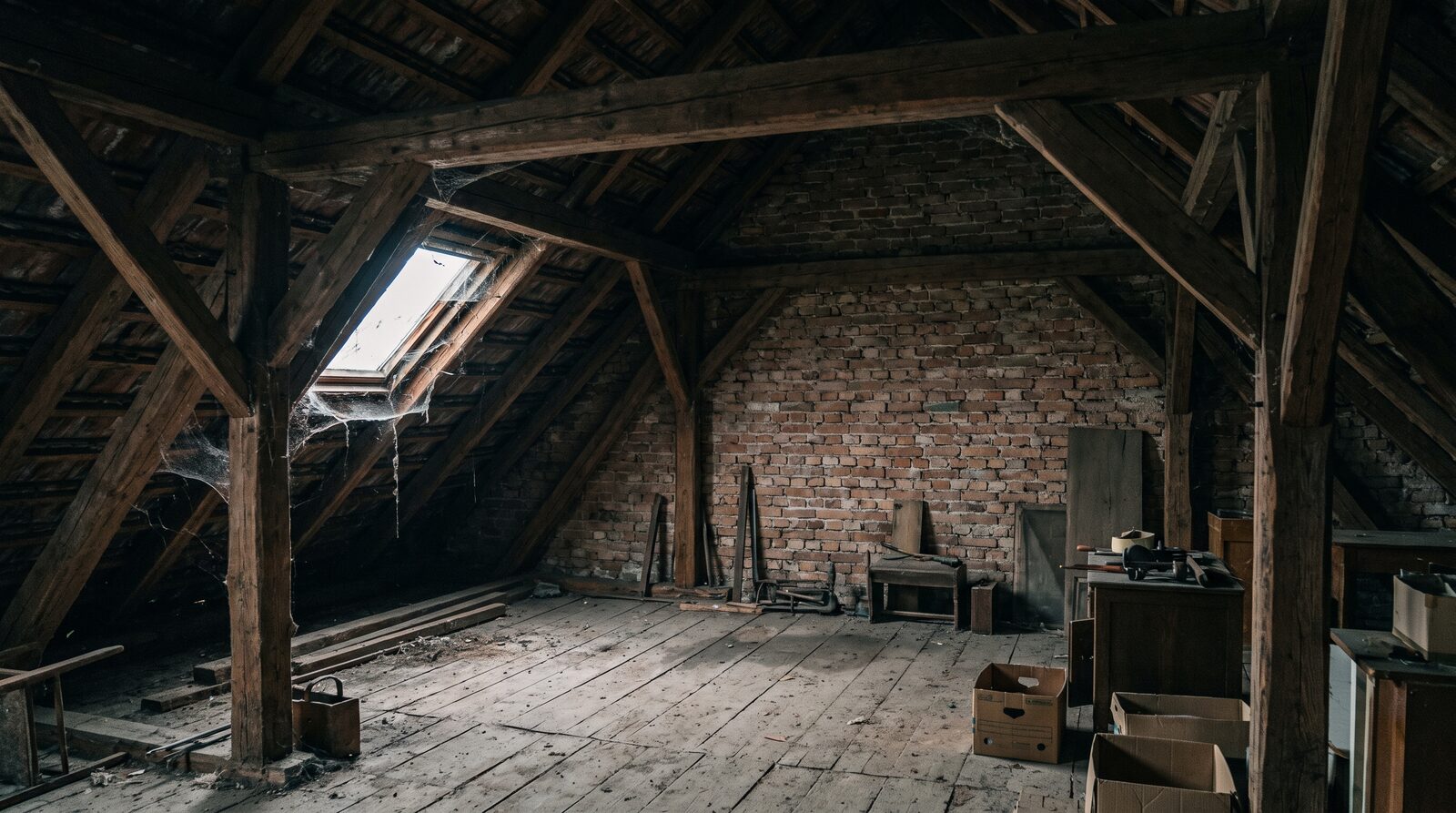Dachgeschoss vor dem Ausbau