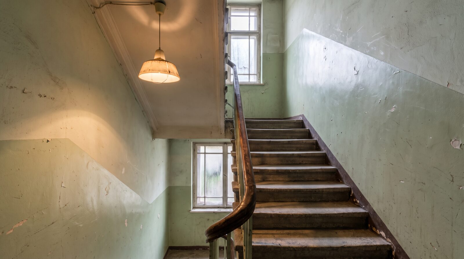 Treppenhaus vor der Renovierung